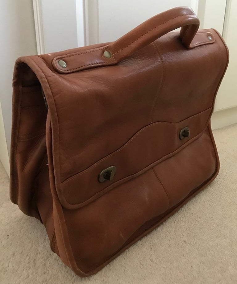 Leather Satchel in Tan Colour