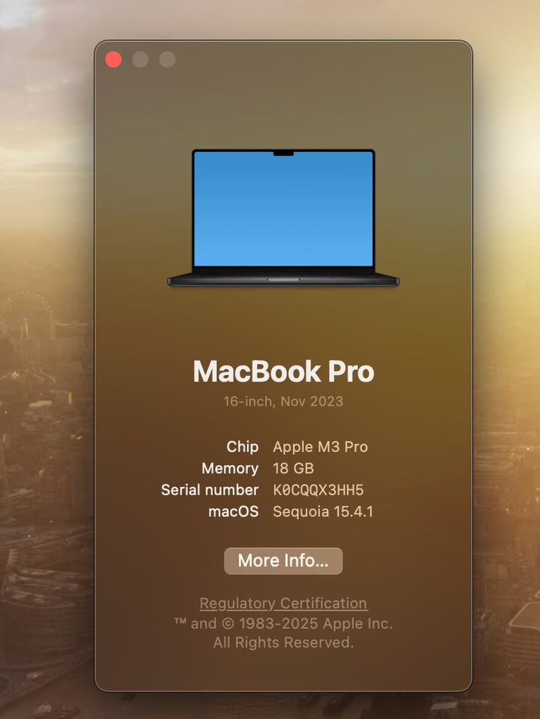 Macbook Pro 16 Inch (2023) M3 Pro