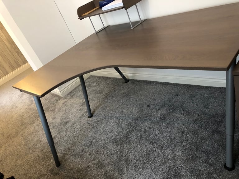 Large office desk with adjustable legs(light oak)