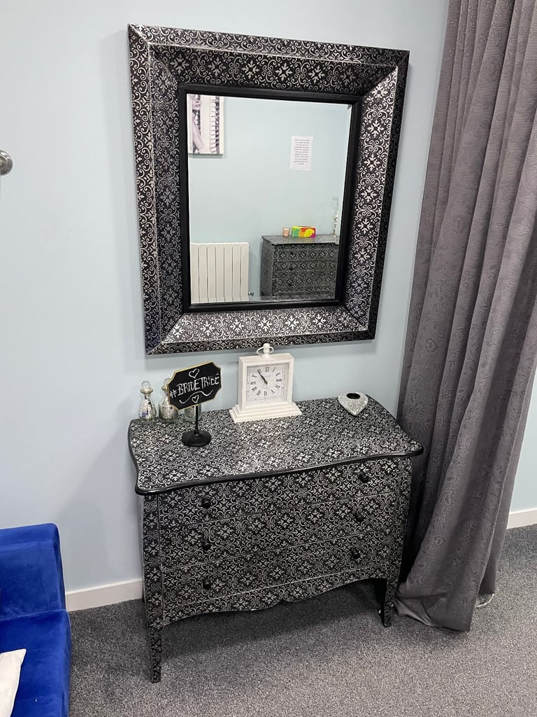 image for Two Dresser Tables & Mirror Set | Bedroom