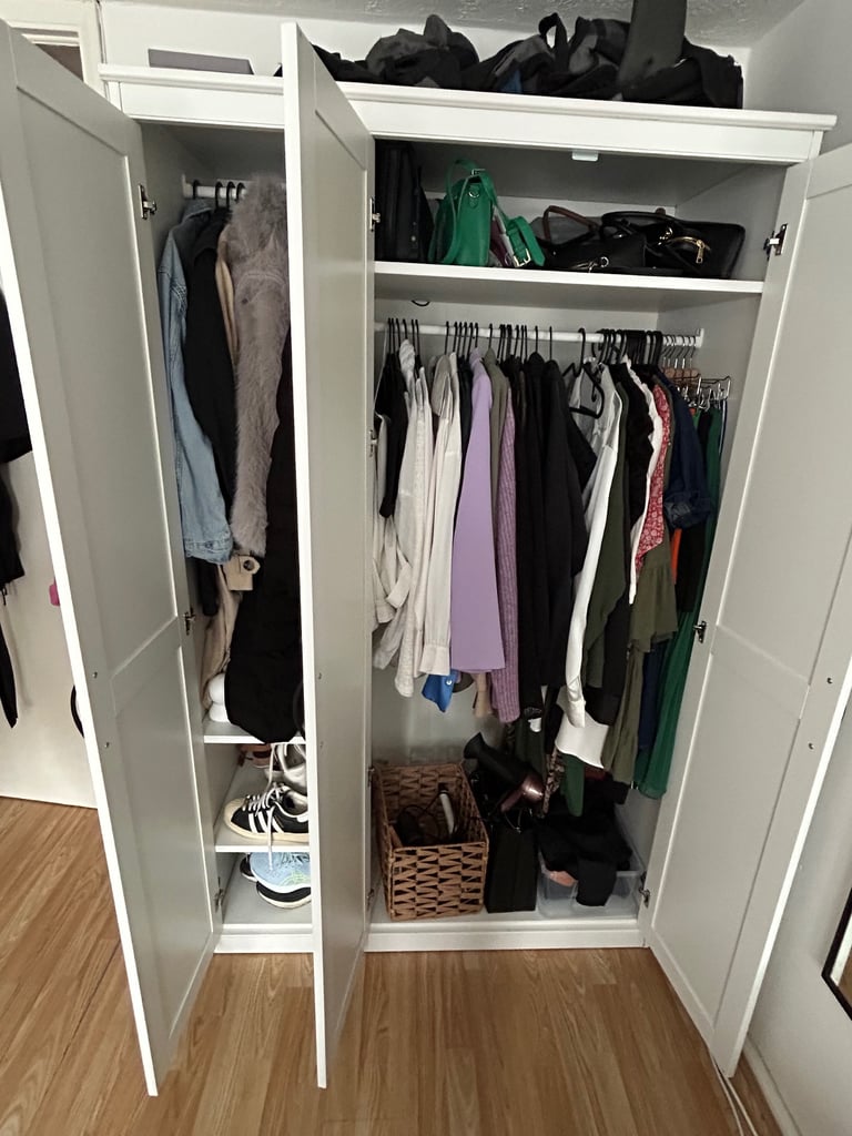 White wardrobe with mirror