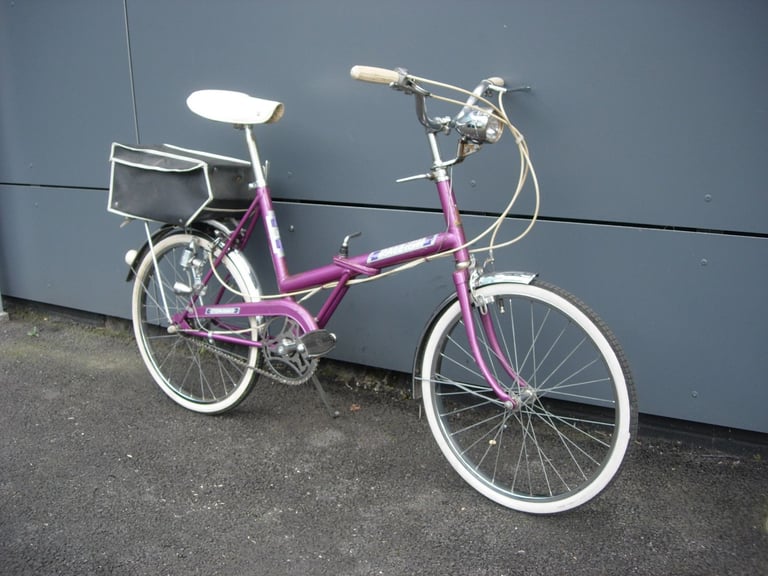Folding Shopper Bike by Raleigh, Purple, All Original!! JUST SERVICED/ CHEAP PRICE!!!!!!!!!