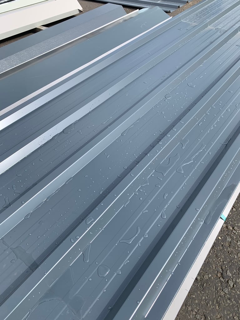 New steel roof sheeting