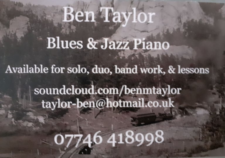 Pianist available for solo, duo and band work. Specializing in New Orleans style Blues, Jazz & Soul