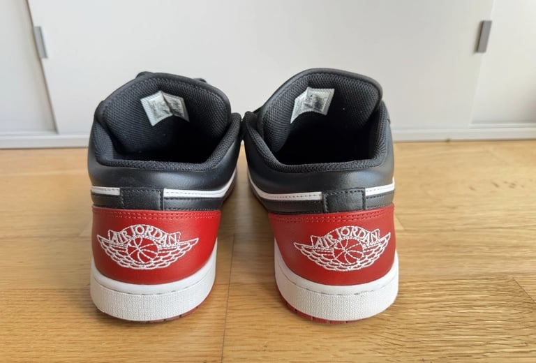 Nike Air Jordan 1 LOW Chicago Bred Toe White Black Red UK10