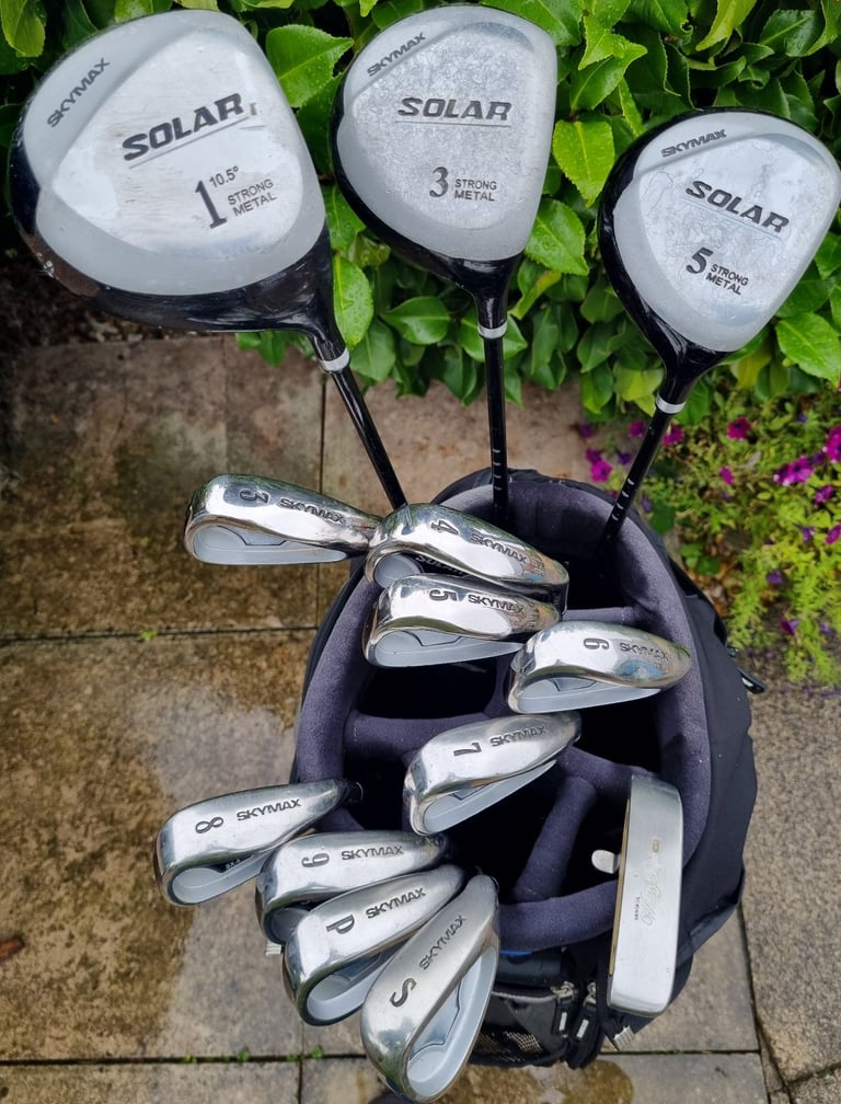 SKYMAX 3-SW, woods 1-3-5, Vantage soft-face putter, SKYMAX trolley bag & EXTRA's