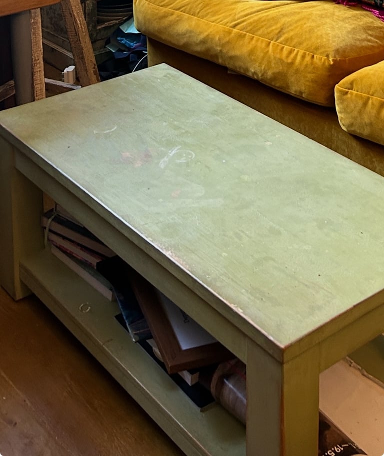 image for Green solid wood coffee table 