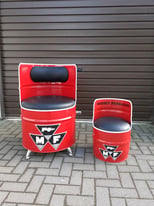 Massey ferguson oil drum seats and table 