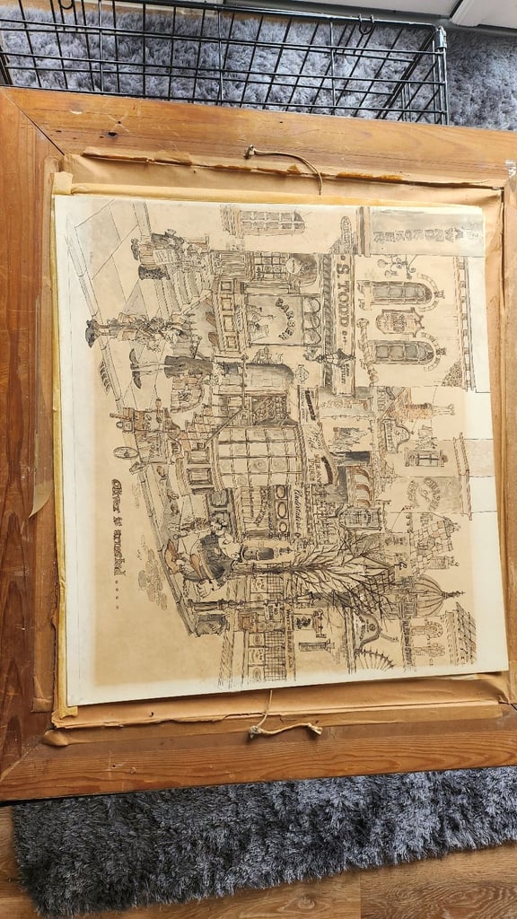 image for Original watercolour,  signed by W Wilson  titled "Oliver gets arrested..." 