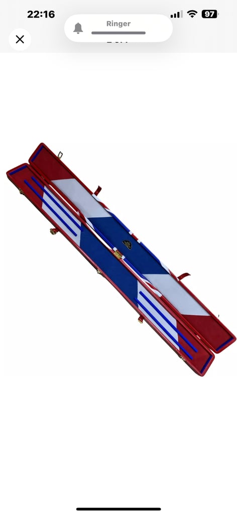 Peradon Snooker/Pool Cue Case, Real Leather & Suede - Brand New