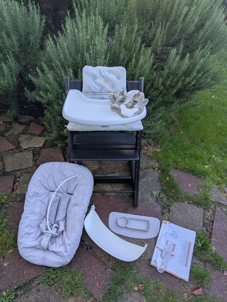 Stokke Tripp Trapp high chair with accessories 