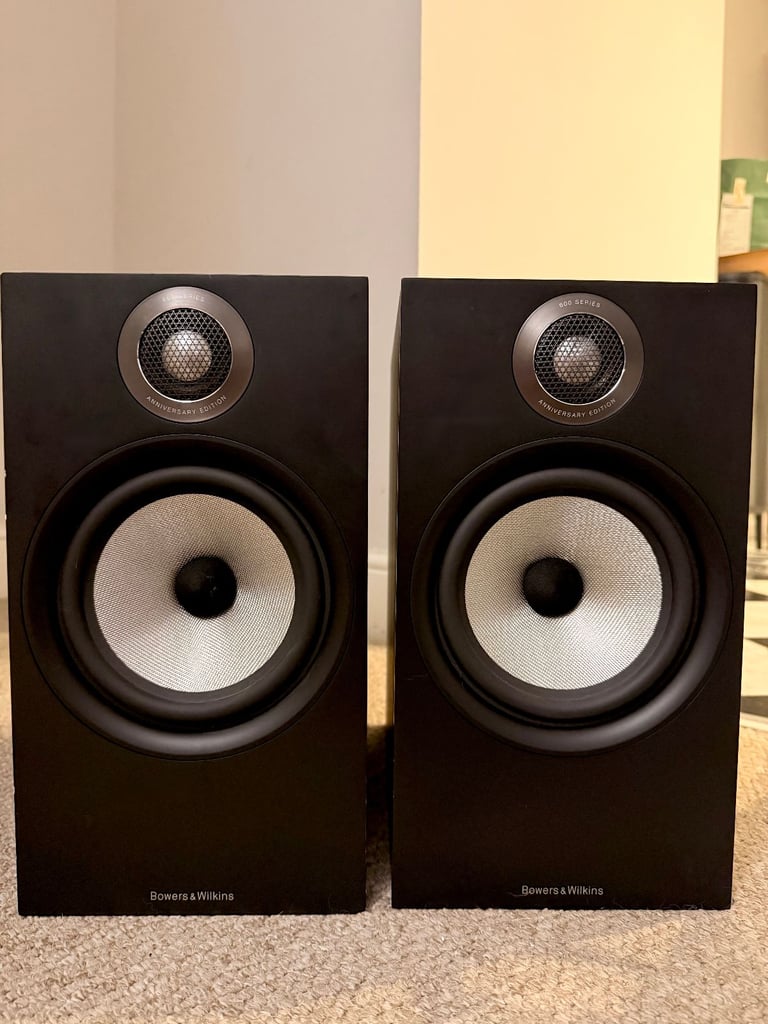 image for Bowers & Wilkins 606 S2 Anniversary Edition Bookshelf Speakers – Black