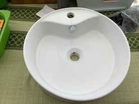 White vanity basin