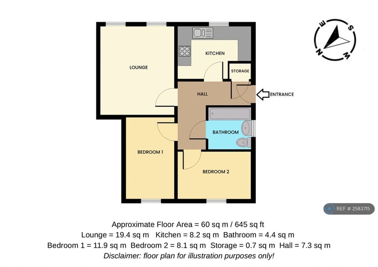 2 bedroom flat in Burrows Crescent, Chipping Norton, OX7 (2 bed) (#2583715)