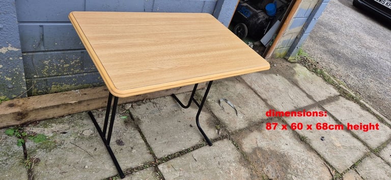 Folding freestanding camping table for camper caravan motorhome boat.
