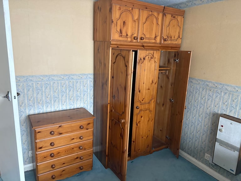 image for 3 doors wardrobe with top storage and 1chest. Can delivet