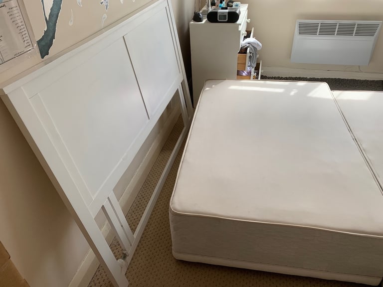 King-Size Bed + Headboard + IKEA Mattress + Chest of drawer