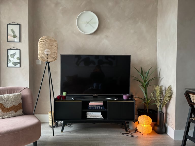 image for Black Wood Modern TV Unit QUICK SELL