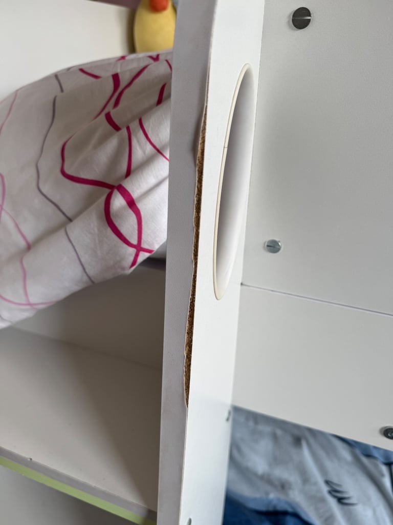 Bunk beds with in-built shelving 