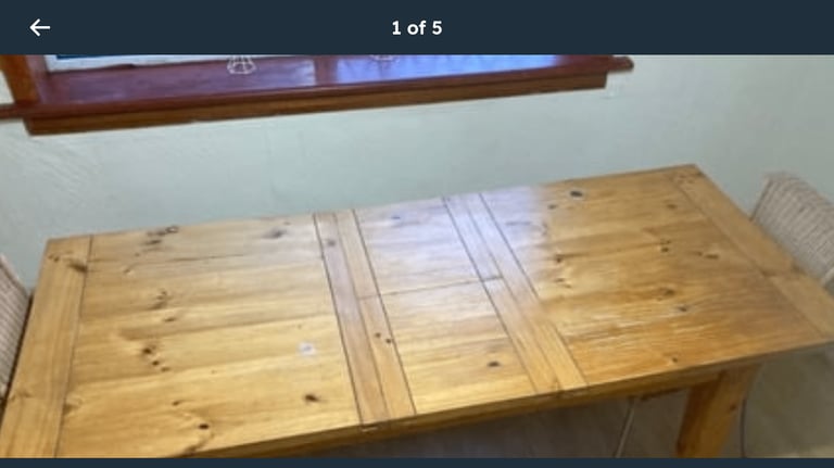 Large Dining Table & 4 Chairs