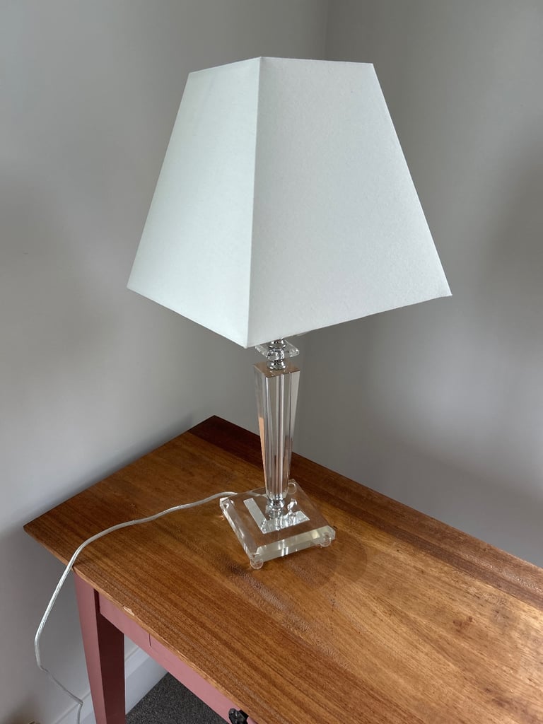 Tall glass lamp