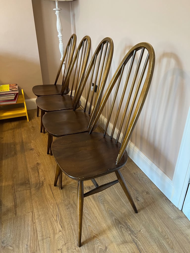 4 Ercol Quaker Windsor Dining Chairs