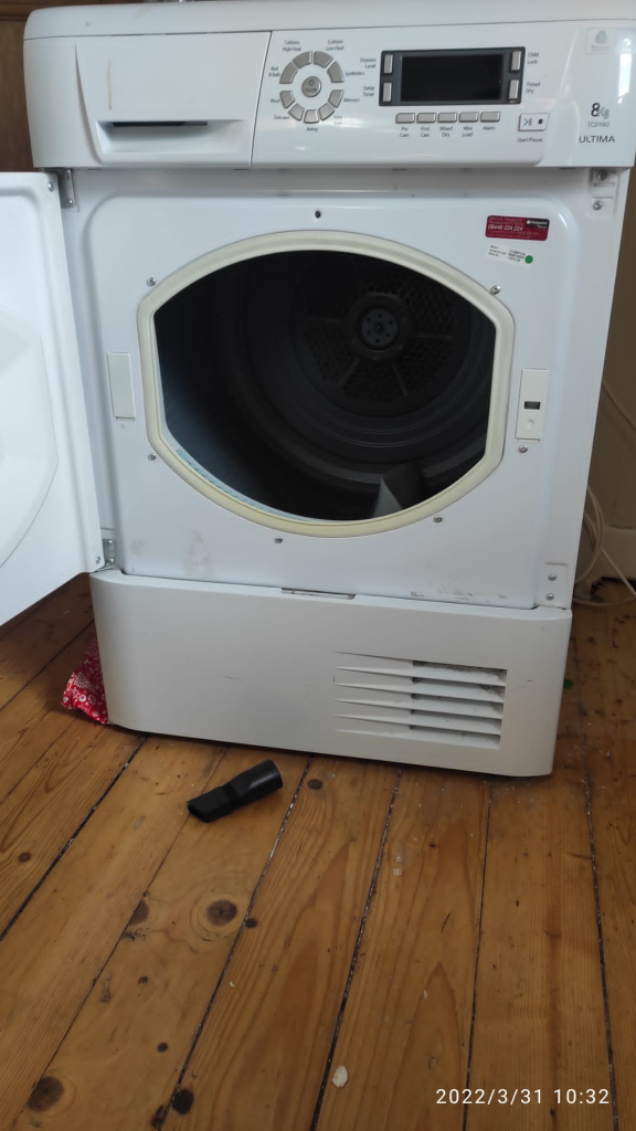 2 Tumble dryer, Hotpoint and hoover, working but need to be fix 