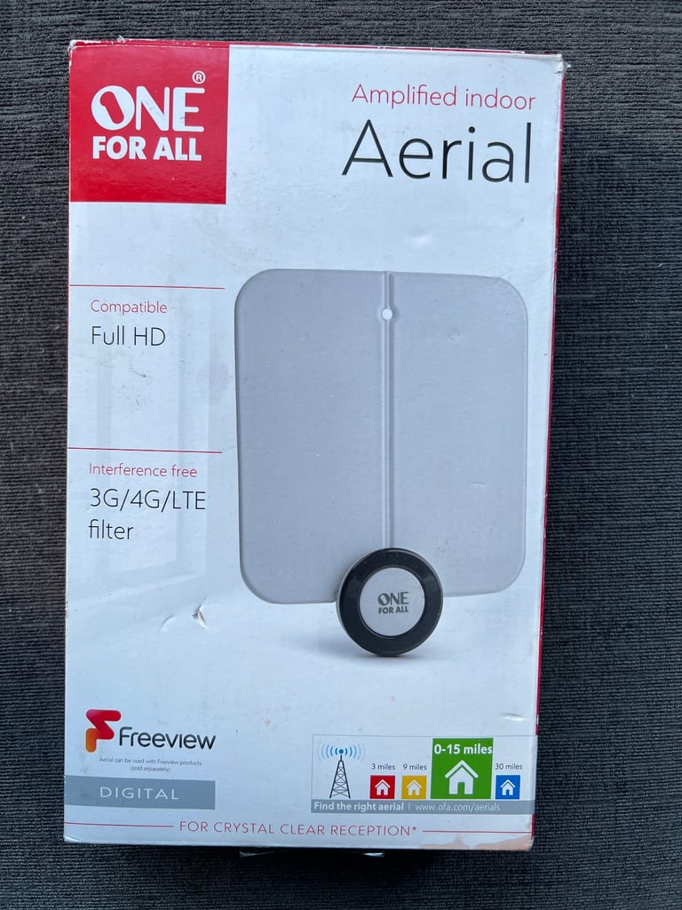 image for Amplified indoor TV Aerial Full HD Freeview 