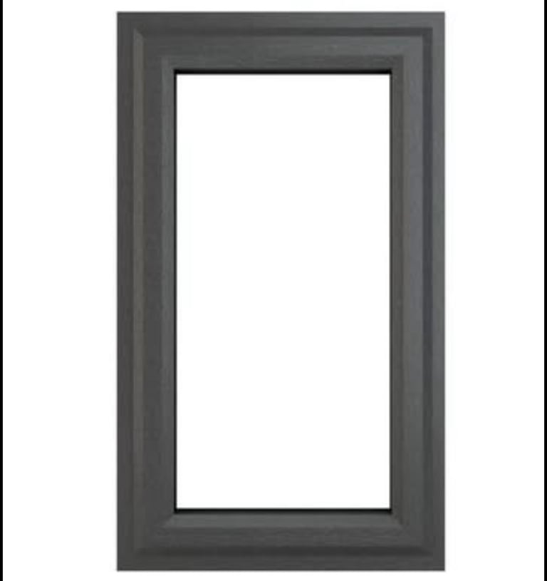 image for Grey uPVC Casement Clear Glazed Window - 610mm x 1190mm