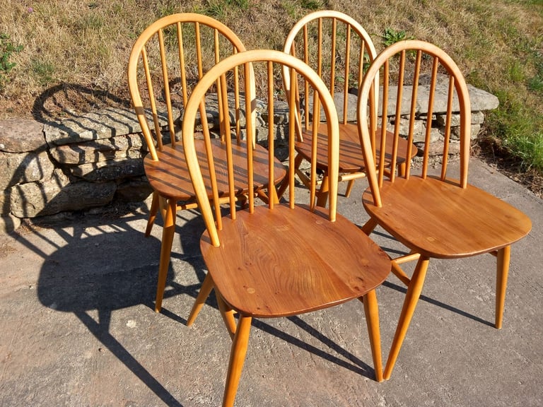 image for Refurbished Ercol hoop back dining chairs 