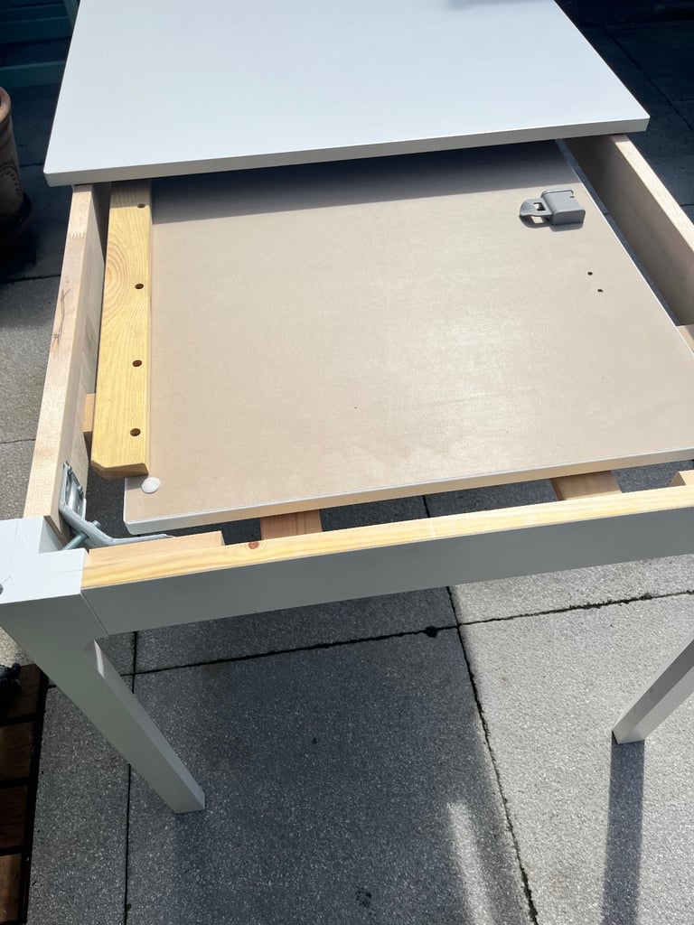 Extendable White Dining Table