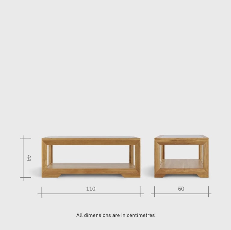 BEVEL Natural Solid Oak Coffee Table