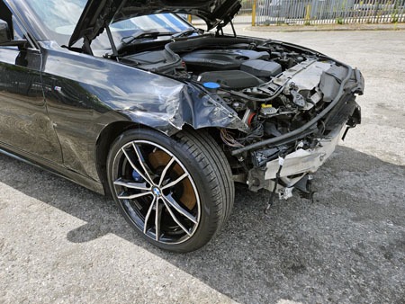 2021 21 BMW 3 SERIES 318d MHT M Sport 5dr Step Auto Black Damaged Salvage