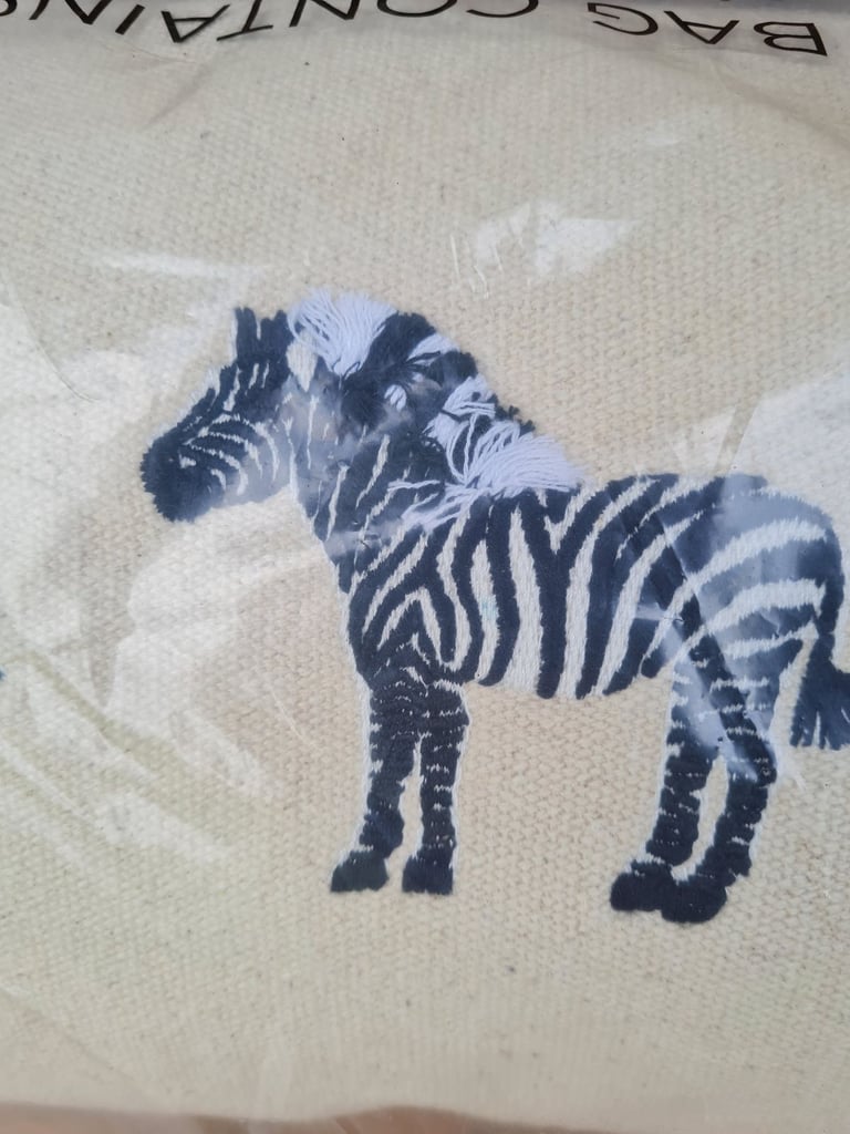 New NEXT Zebra Embroidered Cushion