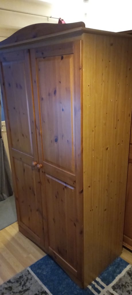 Large Pine Double Wardrobe (FREE Delivery Locally)