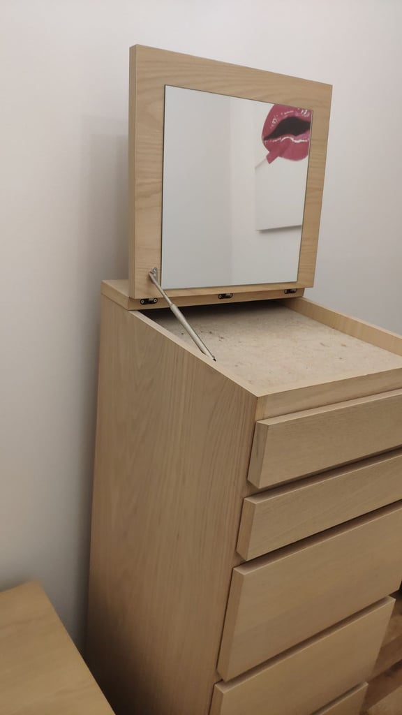 Fully Assembled Set of IKEA MALM Tall Chest of Drawers & Bedside Table / Vanity Mirror Unit 