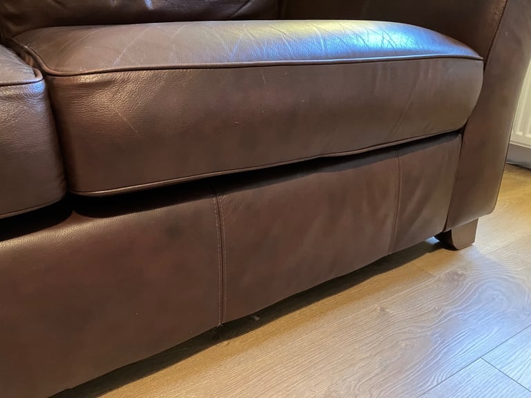 Large two seater leather settee from Marks and Spencer’s 