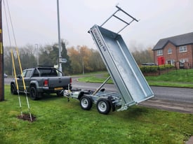 Nugent 10x6ft tipping body trailer 3.5ton gross builder gardener