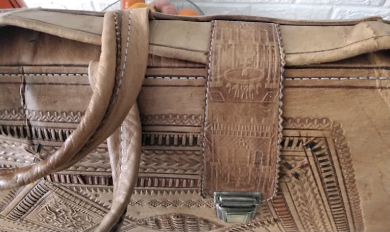 Vintage middle Eastern hand crafted large bag cool
