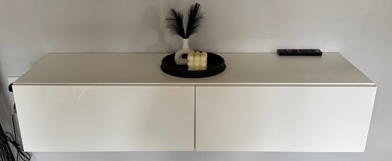 image for White floating tv unit 