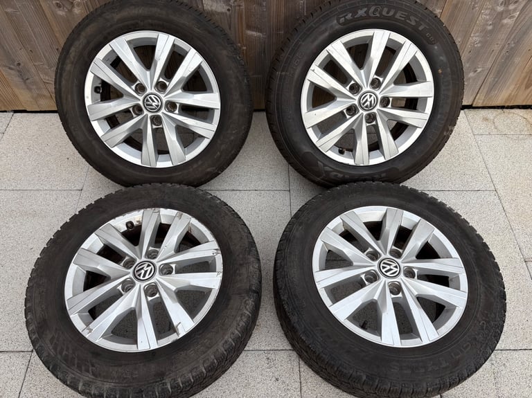 16'' GENUINE VW TRANSPORTER T6 T6.1 T5 CARAVELLE CLAYTON ALLOY WHEELS TYRES ALLOYS