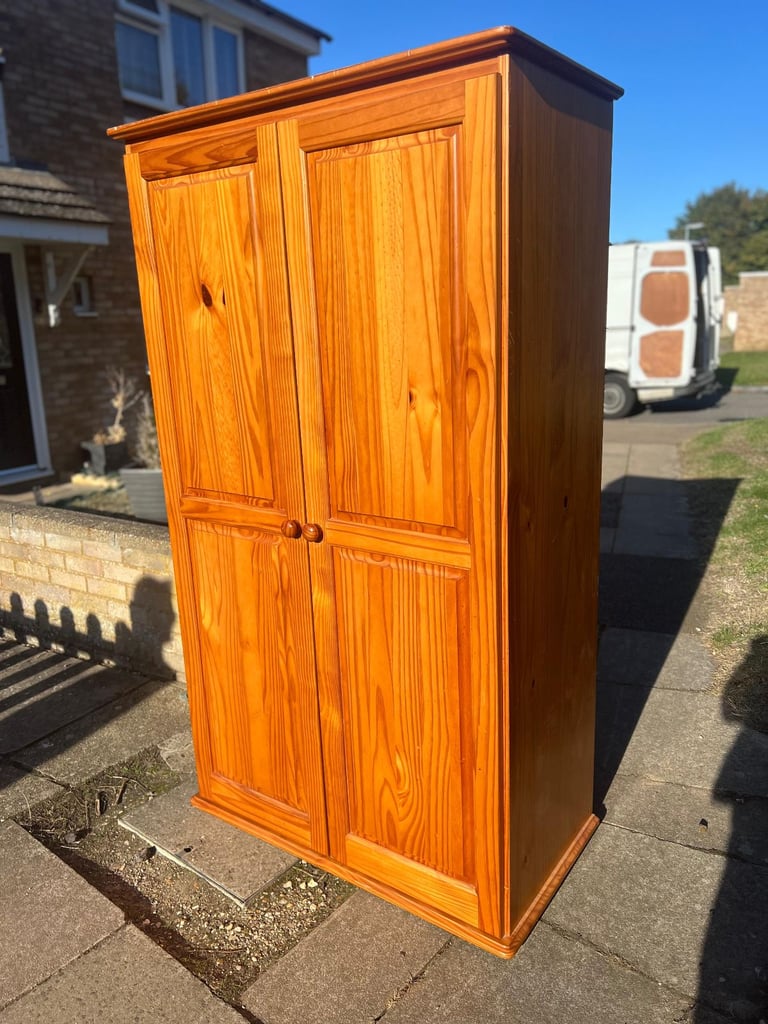 2 door pinewood wardrobe