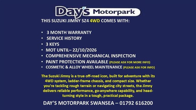2014 Suzuki Jimny 1.3 VVT SZ4 3dr ESTATE PETROL Manual