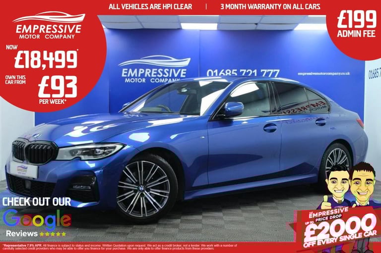image for 2019 19 BMW 3 SERIES 2.0 320D M SPORT SALOON 4DR DIESEL MANUAL EURO 6 (S/S) (190