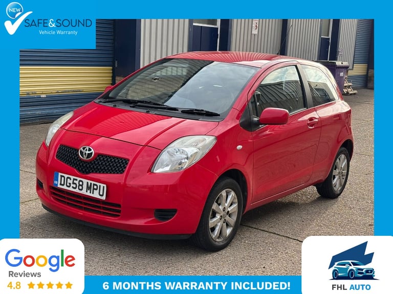 2008 Toyota Yaris 1.0 VVT-i TR 3dr HATCHBACK Petrol Manual