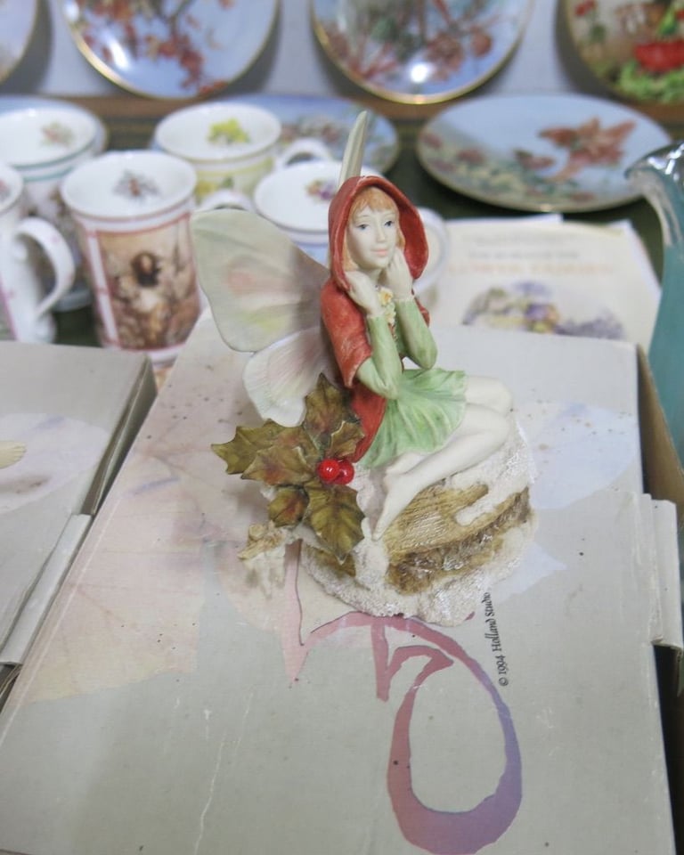 6 Jenny Oliver Flower Faerie hand crafted sculptures.£145 Limited edition 1994