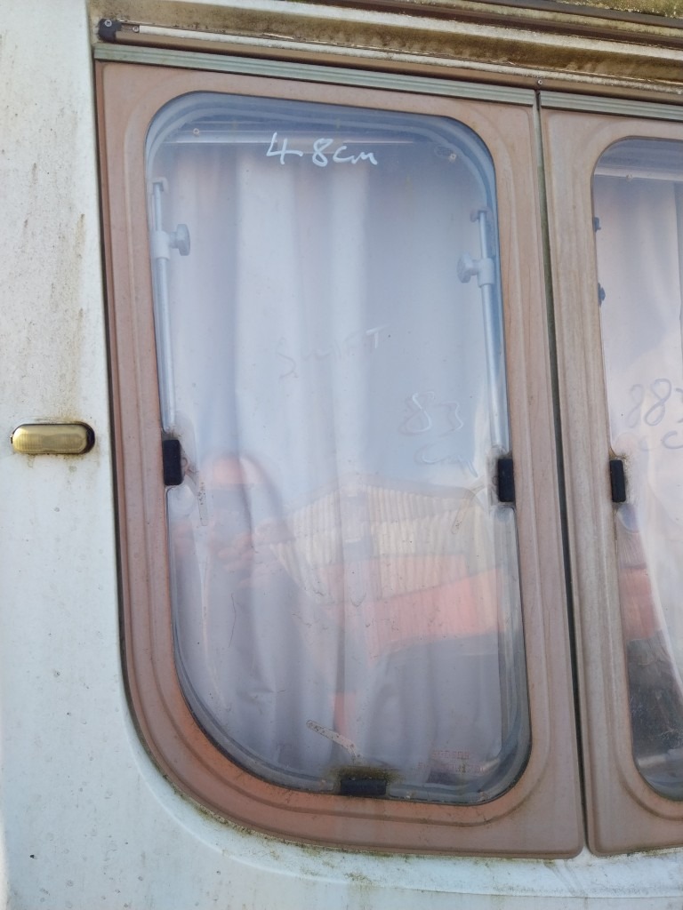 image for 90s swift corniche caravan front offside window 