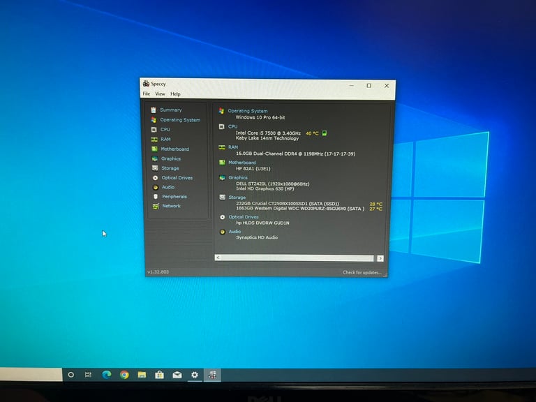 UltraFast 16GB i5 7TH  Gen HP HD PC 250GB SSD,2000GB,Window10,Office