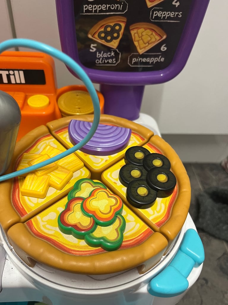 LeapFrog Build a Slice Pizza Cart Pretend Food Toddler Toy Music & songs Learn