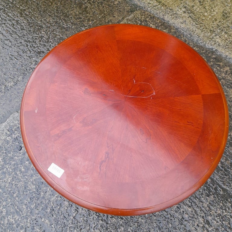 Solid wood round table with shelf 60cm x 53cm, Ref:19745